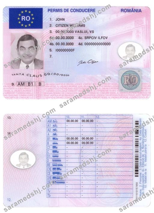 Romania driving license